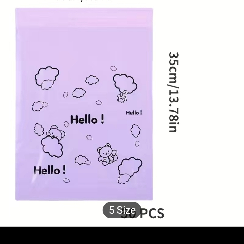 Polymailers 25 qty purple hello